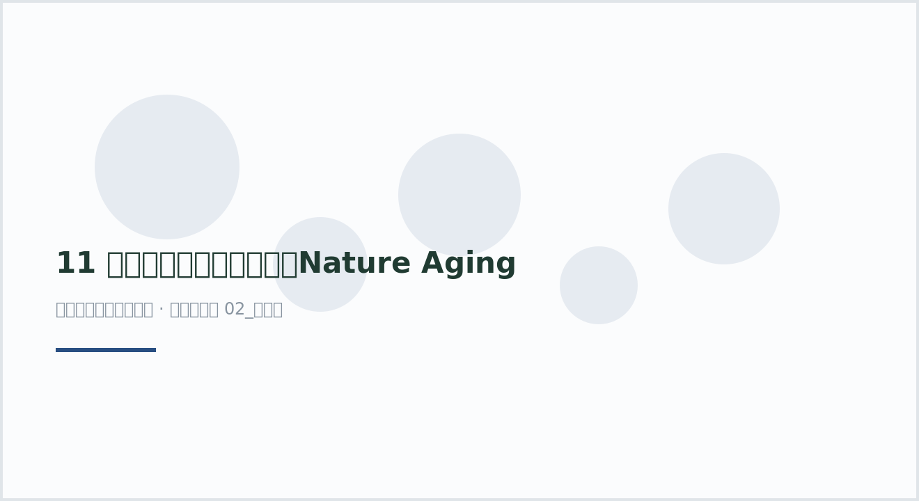 11 样本信息多轨道环形图（Nature Aging 2024 Fig 1a 复现）